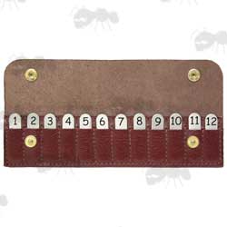 Burgundy Colour Leather Wallet with 12 Shooting Position Finders