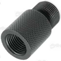 thumbnail image 2 of Black Muzzle Thread Adapter: Convert 1/2x28 To 5/8x24 TPI - 6061 T6 Aluminum 2 of 4
