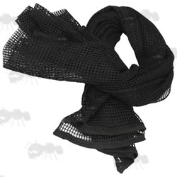Sniper Concealment Netting Head Cover / Scarf in Black
