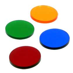 Set of Four Coloured Torch Lenses