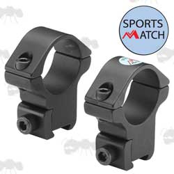 TO1C Sportsmatch 9.5-10.5mm Dovetail Two Piece Medium Height 25mm Diameter Scope Mounts