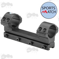 DM60 Sportsmatch Dampa 9.5-11mm Dovetail Rail One Piece High Profile 25mm Diameter Scope Rings with Arrestor Pin
