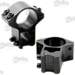 High-Profile See-Through Design Double Clamped 25mm Scope Ring for 9.5-11.5mm Dovetail Rails