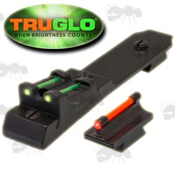 Truglo Henry Lever Action Rifle Sight Set, Green Fiber Optic Rear and Red Front Sight