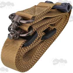 Tan Two Point Sling with 10mm QD Socket Swivels