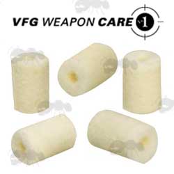 VFG Pre-Drilled Felt Pellets for Pull-Through Cleaning Kits