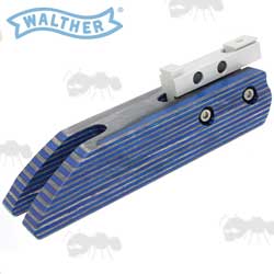 Blue Laminated Wood Palm Rest Adjustable Hamster by Walther for The LG400 Alutec Expert Field Target Air Rifle