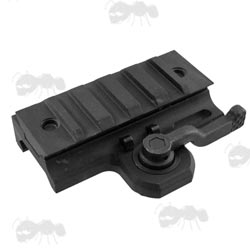 Black Aluminium Airsoft 20mm Rail Mount with Quick Release Throw Lever