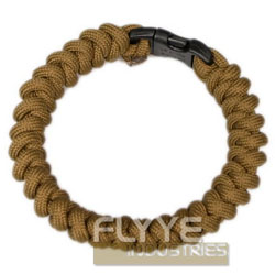 Snake Stitch Weave Bracelet in Khaki Paracord