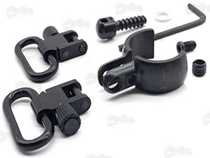12 Gauge Over and Under Shotgun Barrel Base Fittings with 25mm QD Sling Swivels