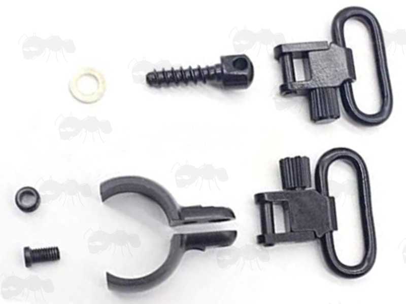 16 Gauge Single Shotgun Barrel Base Fittings with 25mm QD Sling Swivels