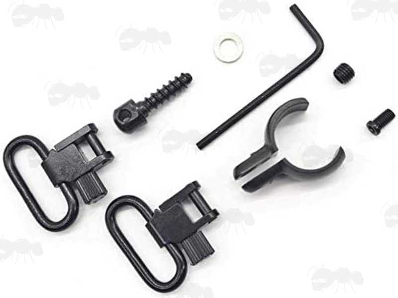 20 Gauge Single Shotgun Barrel Base Fittings with 25mm QD Sling Swivels