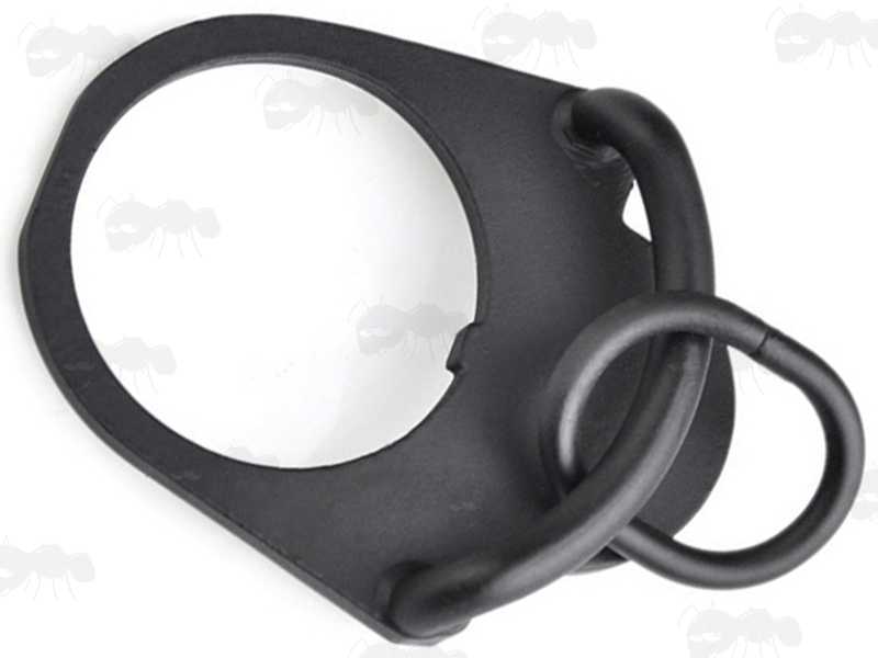 AR-15 Collapsible Stock Sling Plate with 180 Degree Loop Fitting