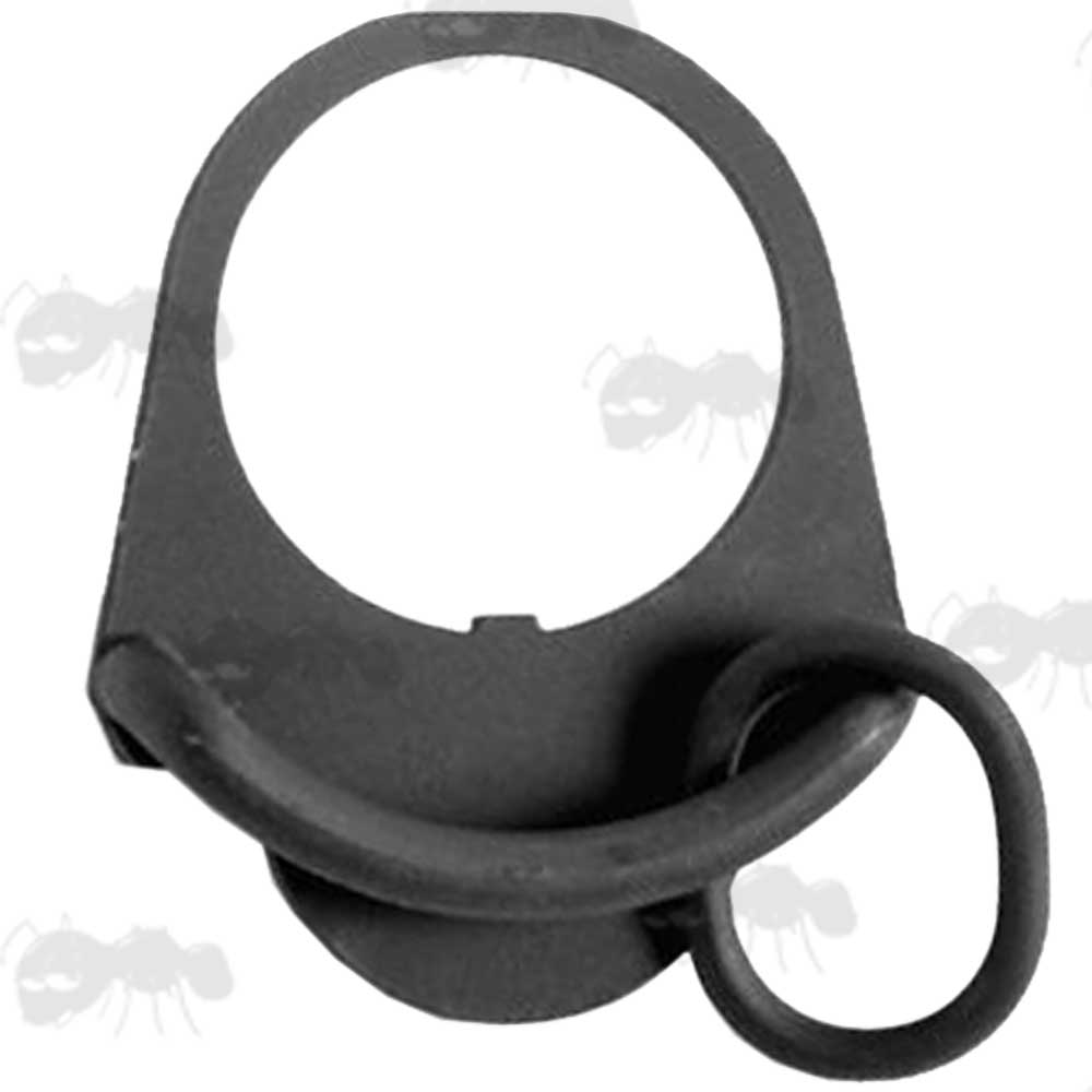 AR-15 Collapsible Stock Sling Plate with 180 Degree Loop Fitting