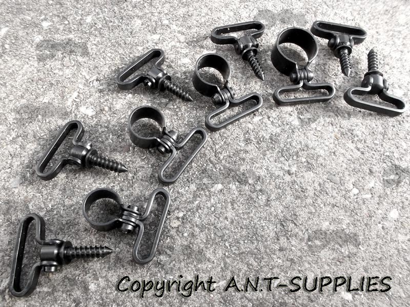 Range of Five Bisley Fixed Sling Swivels for Stock and Barrel Fitting