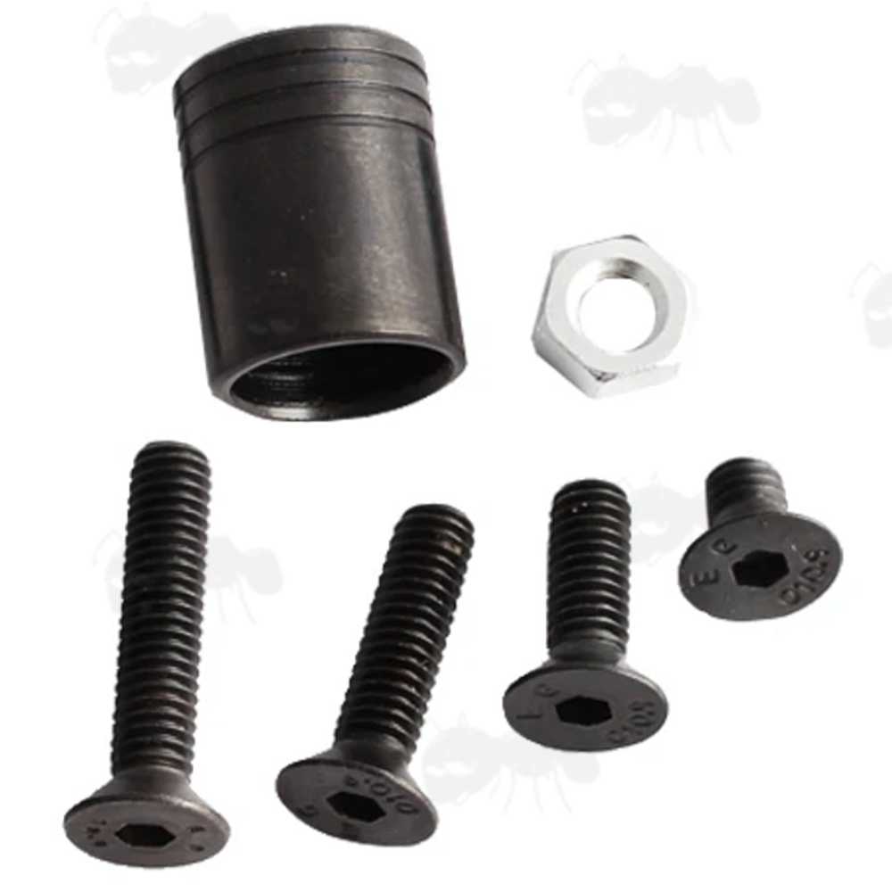 Push Button Release Swivel Port Socket with Four Screw Fittings and Nut
