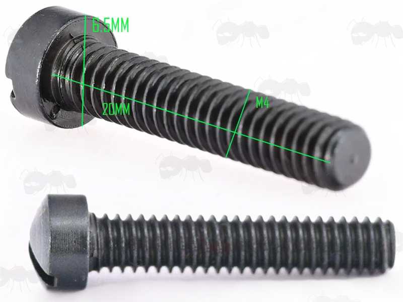 Dimensions of The M4 Thread Slot Head Screw from The Colt AR-15 and Target Rifle Forend QD Sling Swivel Base Studs Set Screw