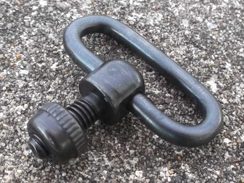Non-Detachable 25mm Sling Swivel with Short Machine Screw Threads and Nut