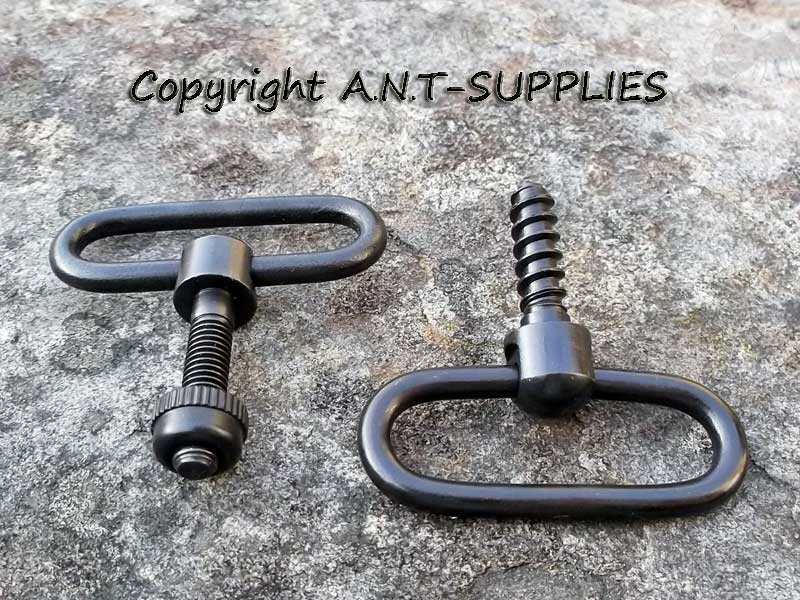 Non-Detachable 30mm Sling Swivels with Wood and Machine Screw Threads