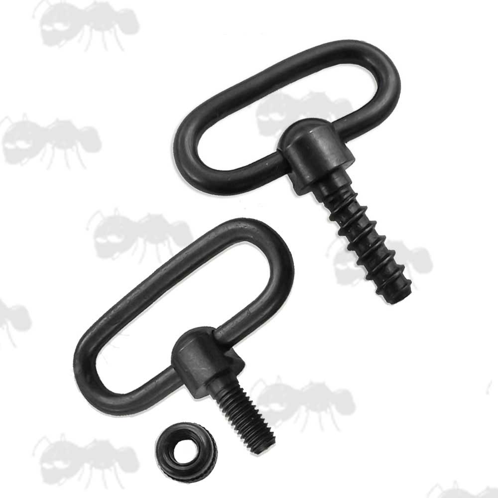 Non-Detachable 25mm Sling Swivels with Wood and Machine Screw Threads