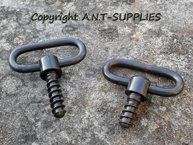 Non-Detachable 25mm Sling Swivels with Wood Screw Threads