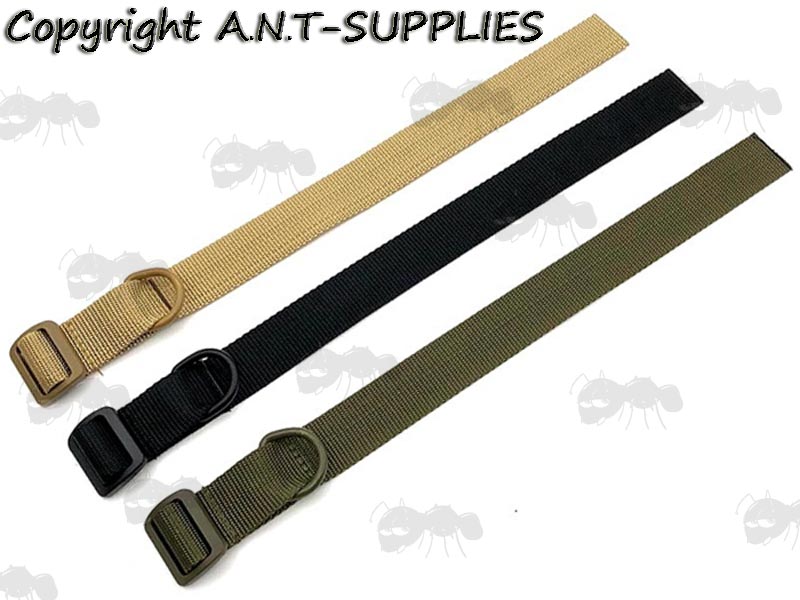 Black, Green and Tan Coloured Universal Nylon Loop Gun Buttstock Sling Adapters