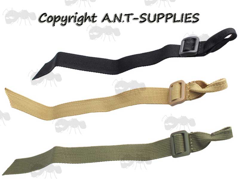 Black, Green and Tan Coloured Universal Gun Buttstock Sling Adapter Nylon Loop