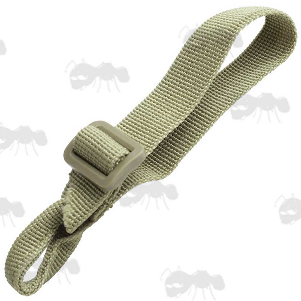 Khaki Universal Gun Buttstock Sling Adapter Nylon Loop