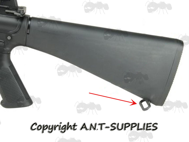 Metal Sling Fitting Loop on M16A2 Butt Stock