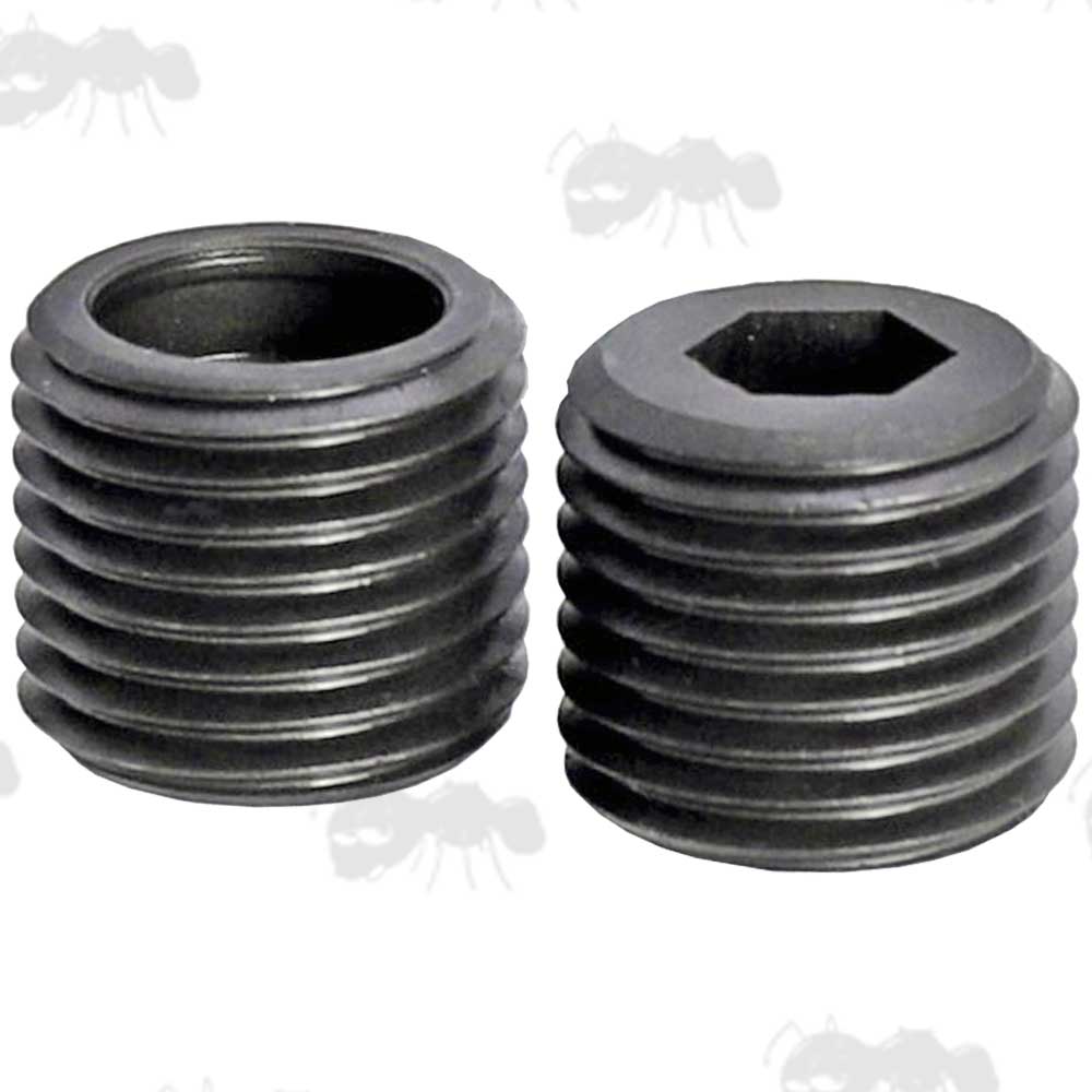 Pair of Threaded Base Fittings for Push Button Release Sling Swivels