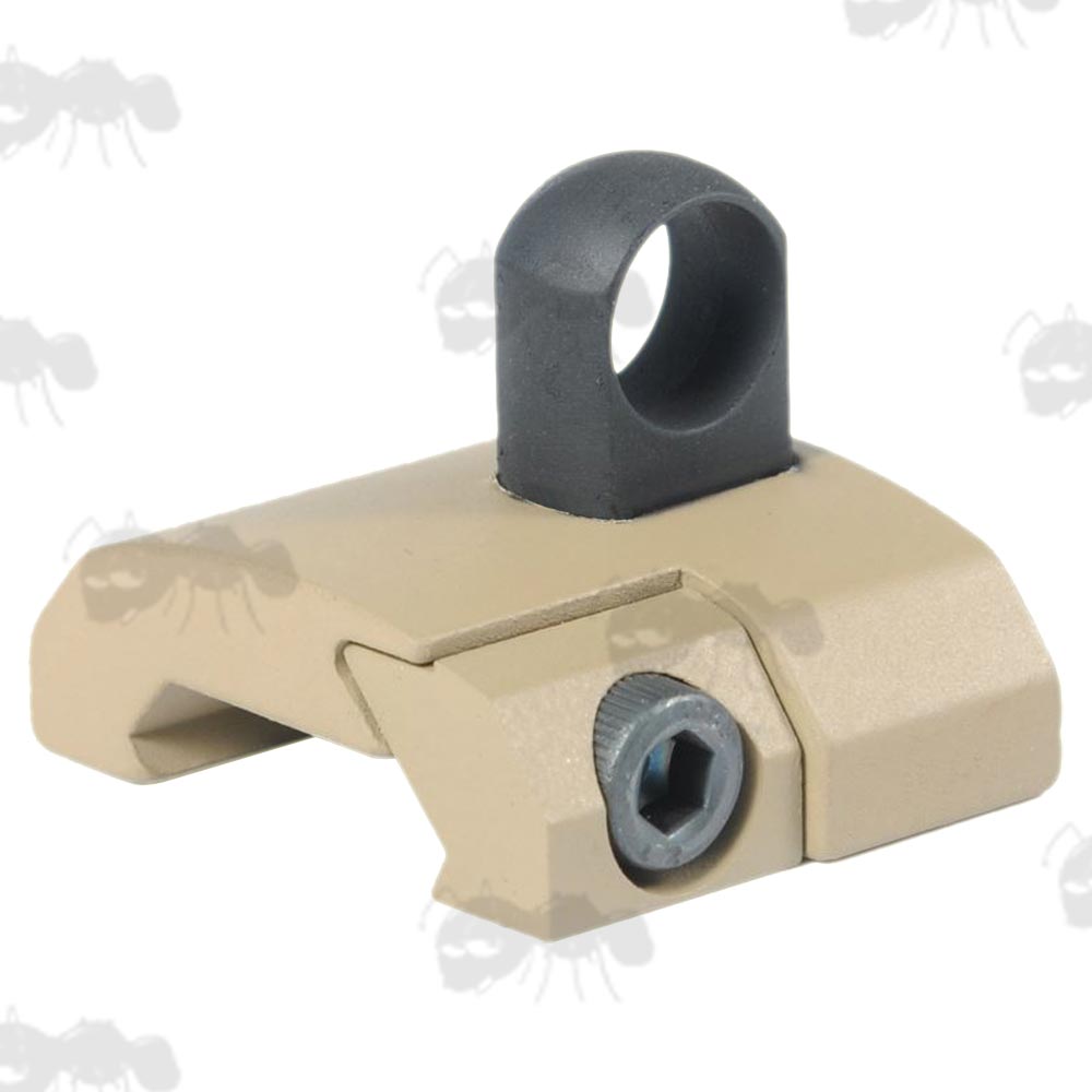 Tan Coloured Weaver Rail Sling Attachment Point for HK Sling Clips