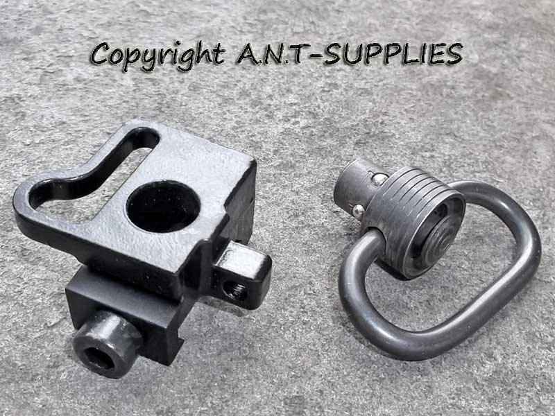 QD 10mm Socket Swivel Weaver Rail Mount With Sling Clip Attachment Point