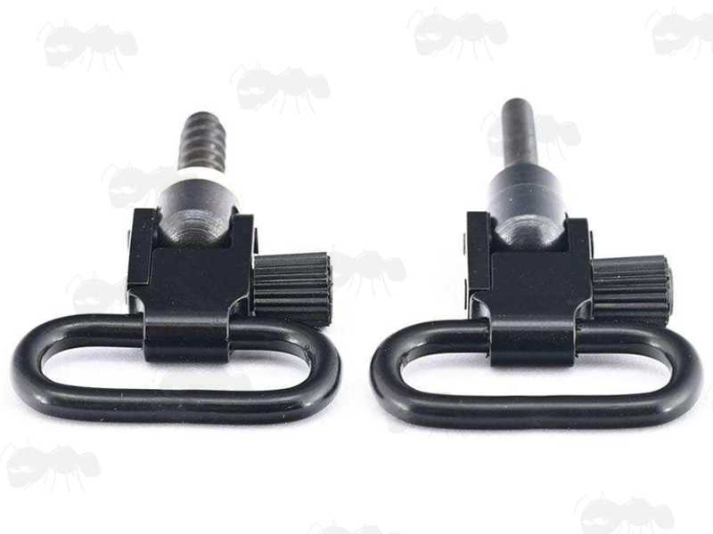 Savage Model 99 Lever Action QD Sling Swivel Stud Set, Shown with QD Swivels Fitted