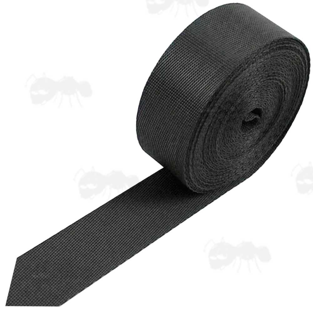 25mm Wide Black Gun Sling Webbing