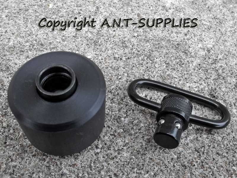 Handstop for Anschutz Forend Accessory Rail with Push Button Sling Swivel Fitting