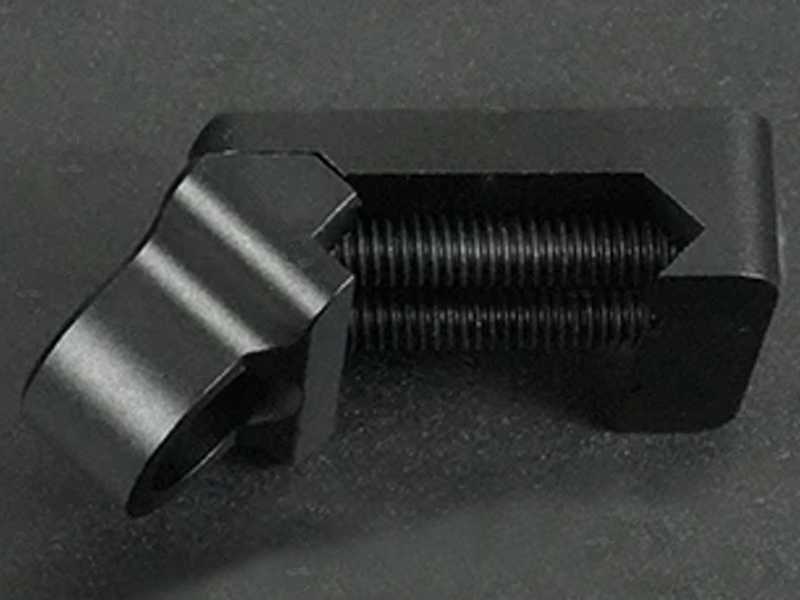 Side Profile View of The Offset Side Release QD 10mm Socket with 20mm Rail Mount