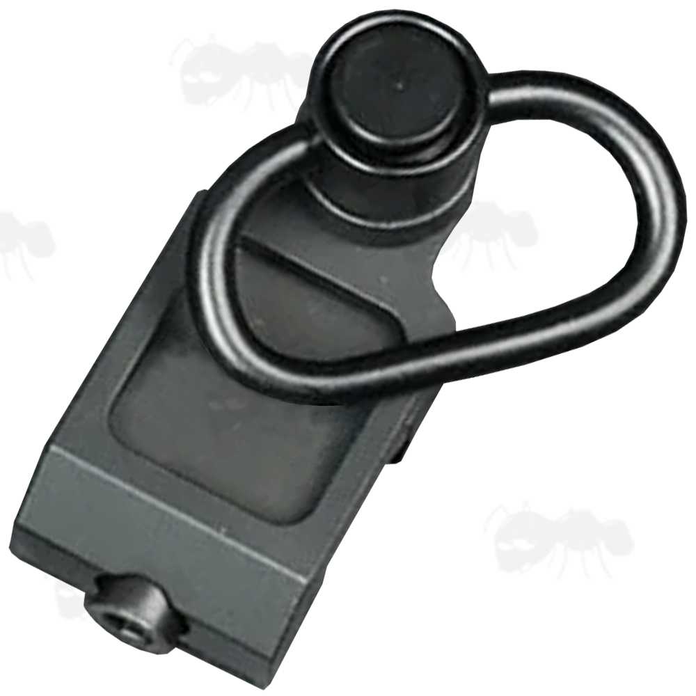 Offset Top QD 10mm Socket with 20mm Rail Mount, with Swivel Fitted