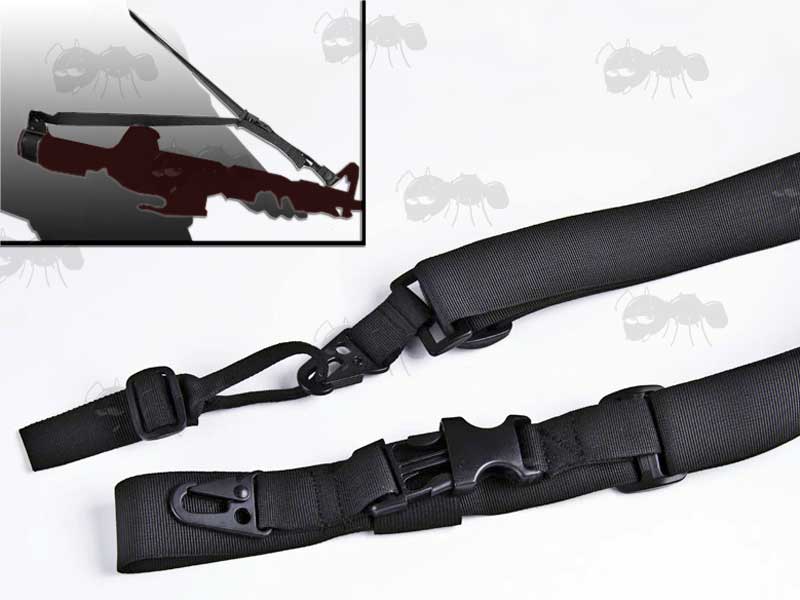 Black 3 Point Nylon Rifle Sling