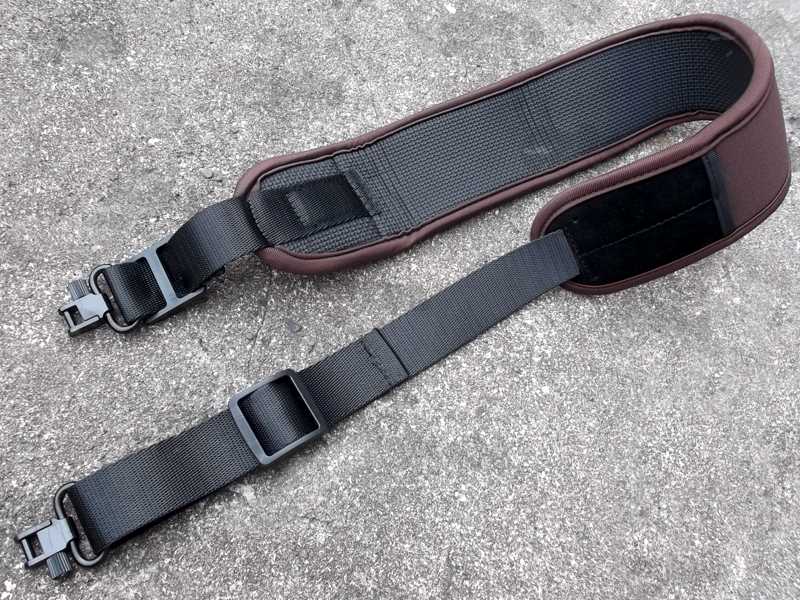 Brown Canvas Hunters Sling with Sewn-In Black QD Swivels