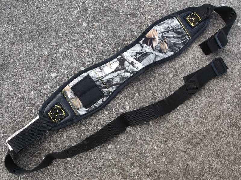 Black and Autumn Leaf and Black and Winter Leaf Camouflage Pattern CO2 Air Rifle Slings with Two 12g CO2 Capsule Holder Loops