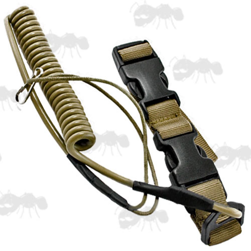 Pistol Lanyard Handgun Coiled Side Arm Retainers UK Freepost