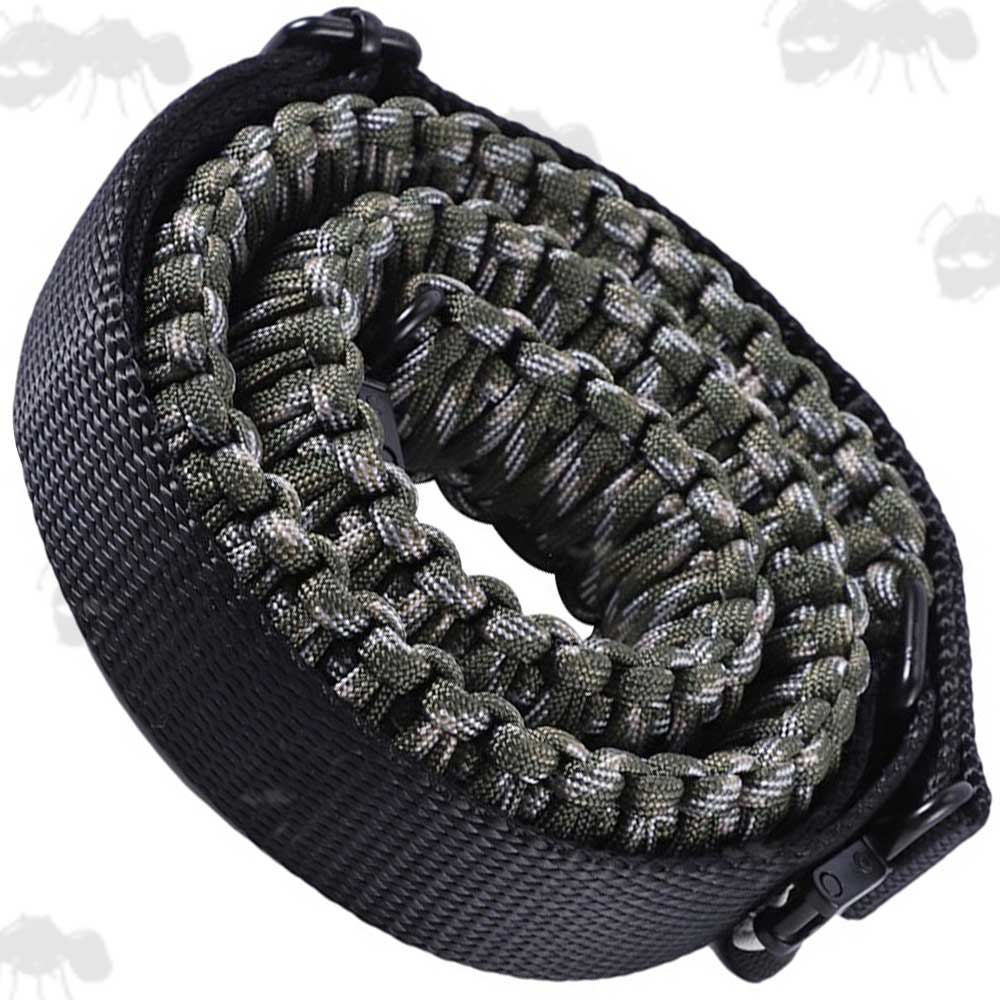 Unbranded 1.25" X 62" Black Polypropylene Rifle Sling - Ambidextrous, Loop Attachments