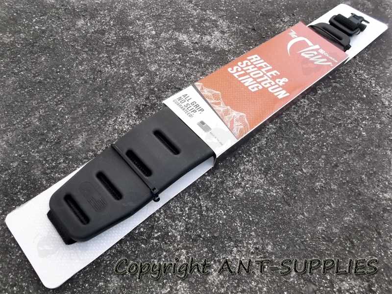 Quake All Black Claw 2.0 Gun Sling with Hush Stalker Metal QD Swivels, In Display Hanger Card Packaging