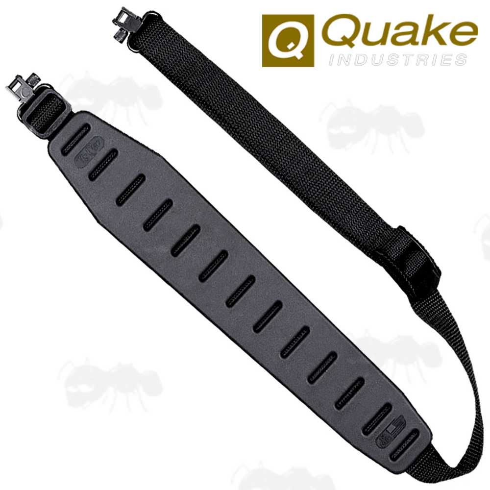 Quake All Black Claw 2.0 Gun Sling with Hush Stalker Metal QD Swivels