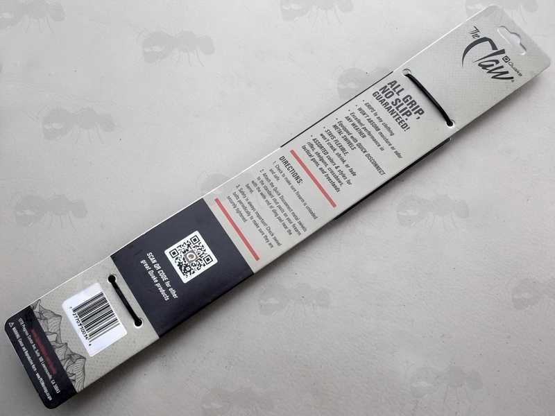 Back of Packaging View of The Quake Olive Drab Green Camouflage Claw 2.0 Gun Sling with Hush Stalker Metal QD Swivels