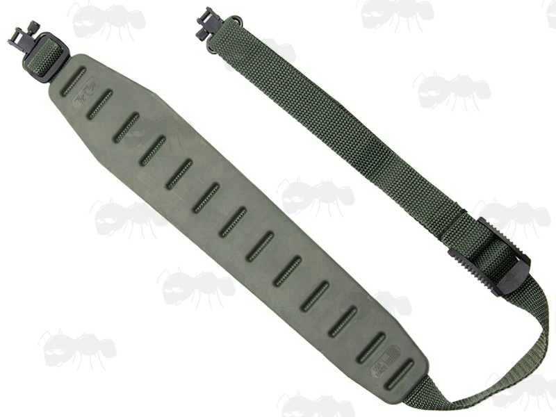 Quake Olive Drab Green Claw 2.0 Gun Sling with Hush Stalker Metal QD Swivels