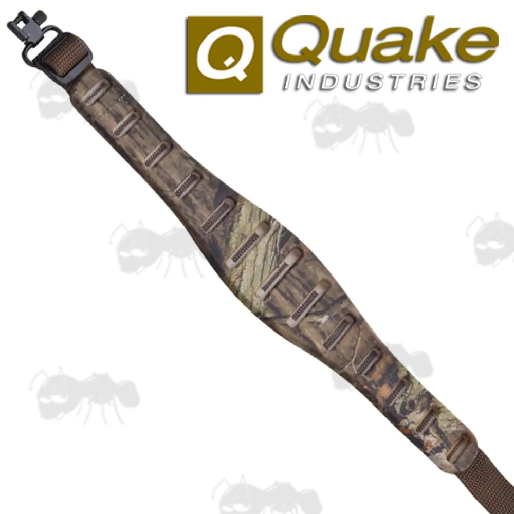Quake Mossy Oak Break-Up Camouflage Claw Rifle Sling with QD Swivels