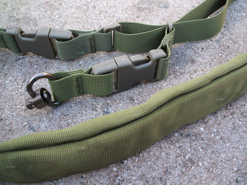Olive Green One Point Bungee Sling with 10mm QD Socket Swivel End