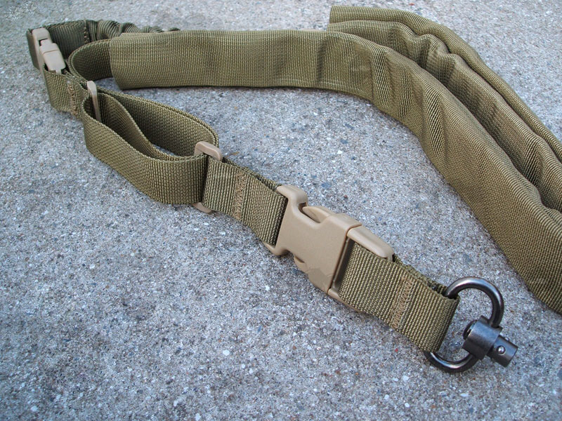 Tan One Point Bungee Sling with 10mm QD Socket Swivel End