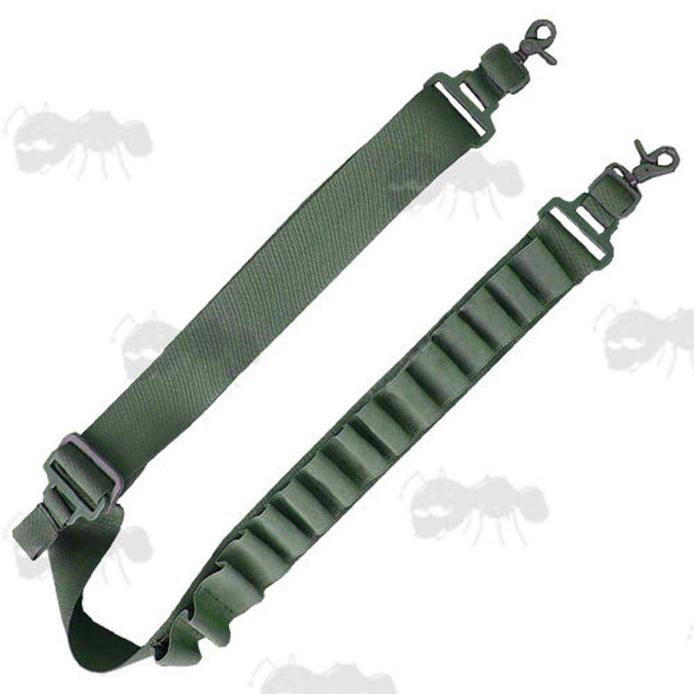 thumbnail image 2 of Tactical 2-Point Shotgun/Rifle Sling With 15-Shell Ammo Holder Bandolier – 12/20 Gauge 2 of 6